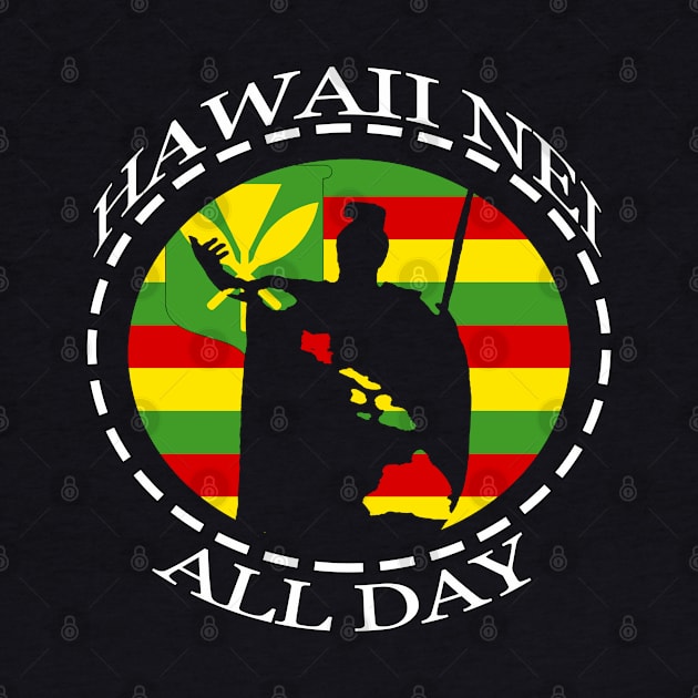 Rising Sun King Kamehameha Kanaka Maoli Flag by Hawaii Nei All Day by hawaiineiallday